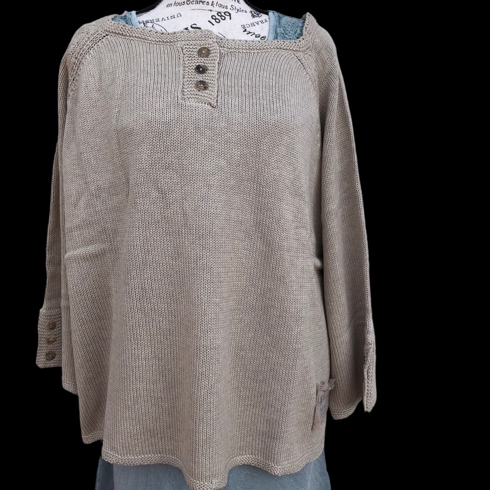100% cotton soft oversized European knit sweater